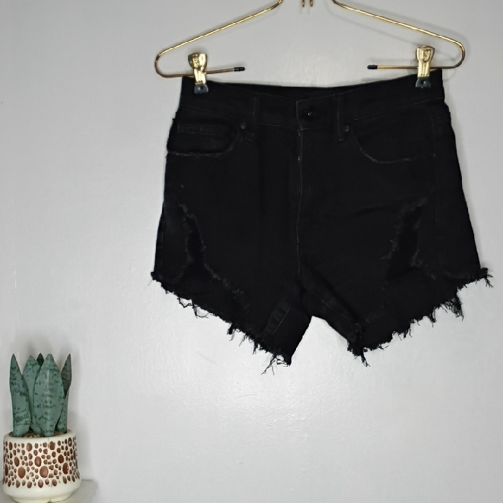 kendall + Kylie Black jean shorts Distressed Women Shorts 0/24